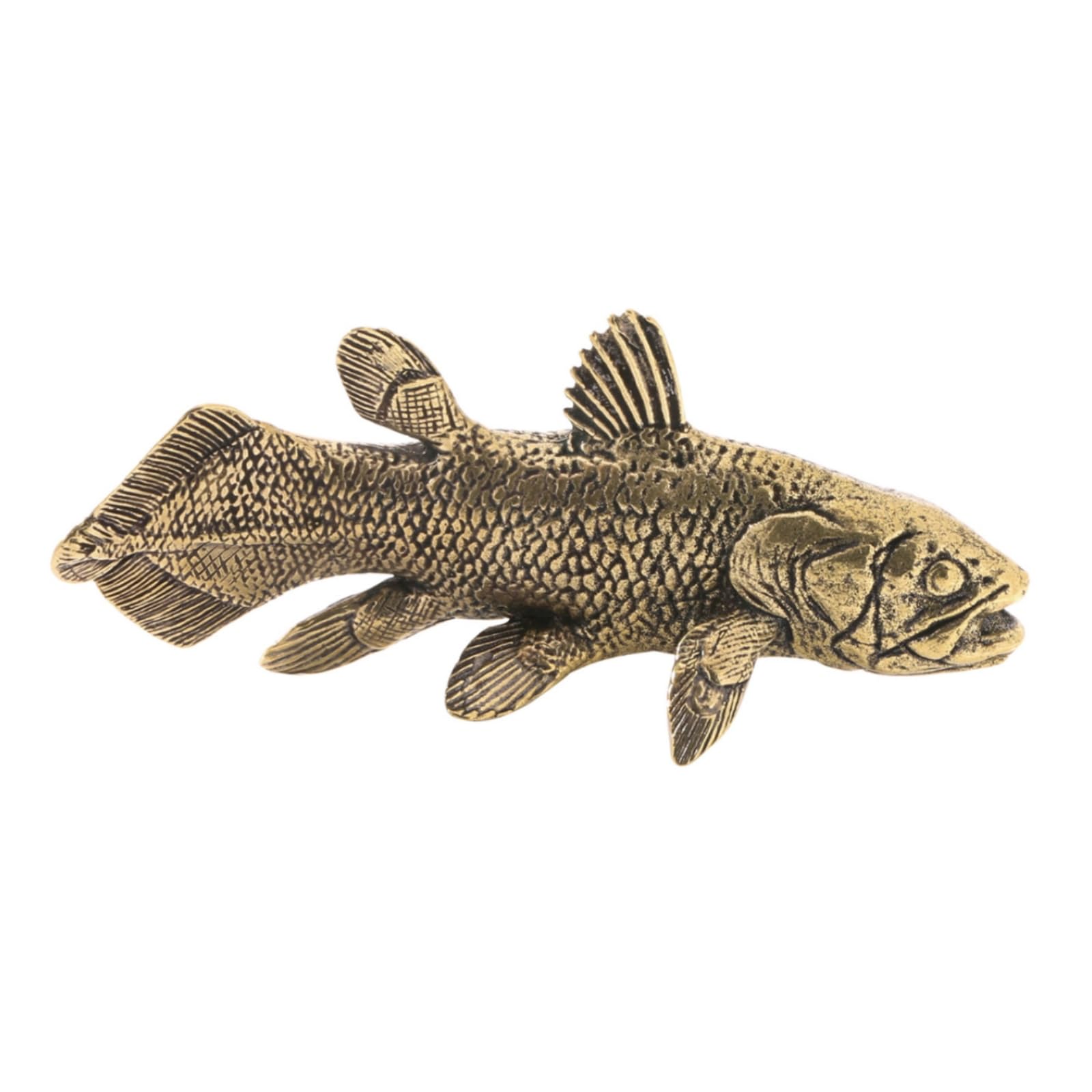 Poisson en laiton doré ornement de petite taille pour étagère intérieure