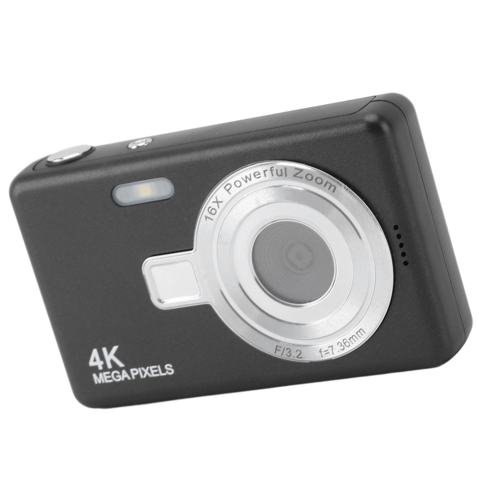 Cámara Digital, 50MP 1080P 16X Zoom Digital Cámara Vedio de Enfoque Automático con Pantalla de 2,4 Pulgadas, Cámara Compacta Antivibración Vlogging para Estudiantes y Niños (Black)