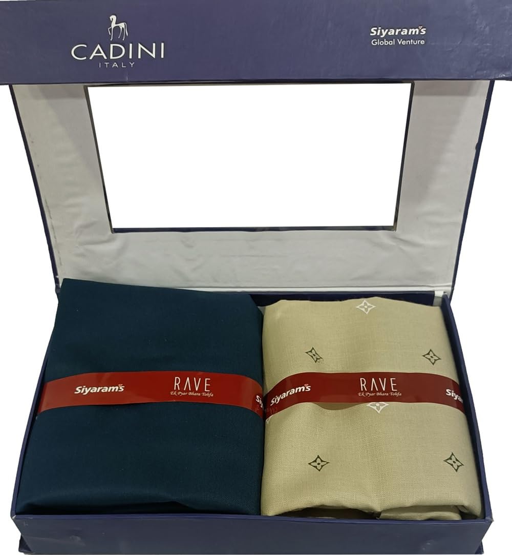 siyaram's Men's Print Shirt and Trouser Unstitched Fabric Set -Gift Pack (Multicolour_Free Size)-picture-17