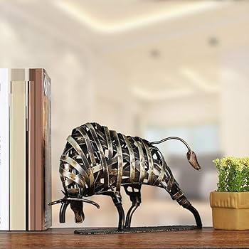 Amazon.co.jp: 彫刻牛の像を編む動物の鉄のアート＆クラフト家の