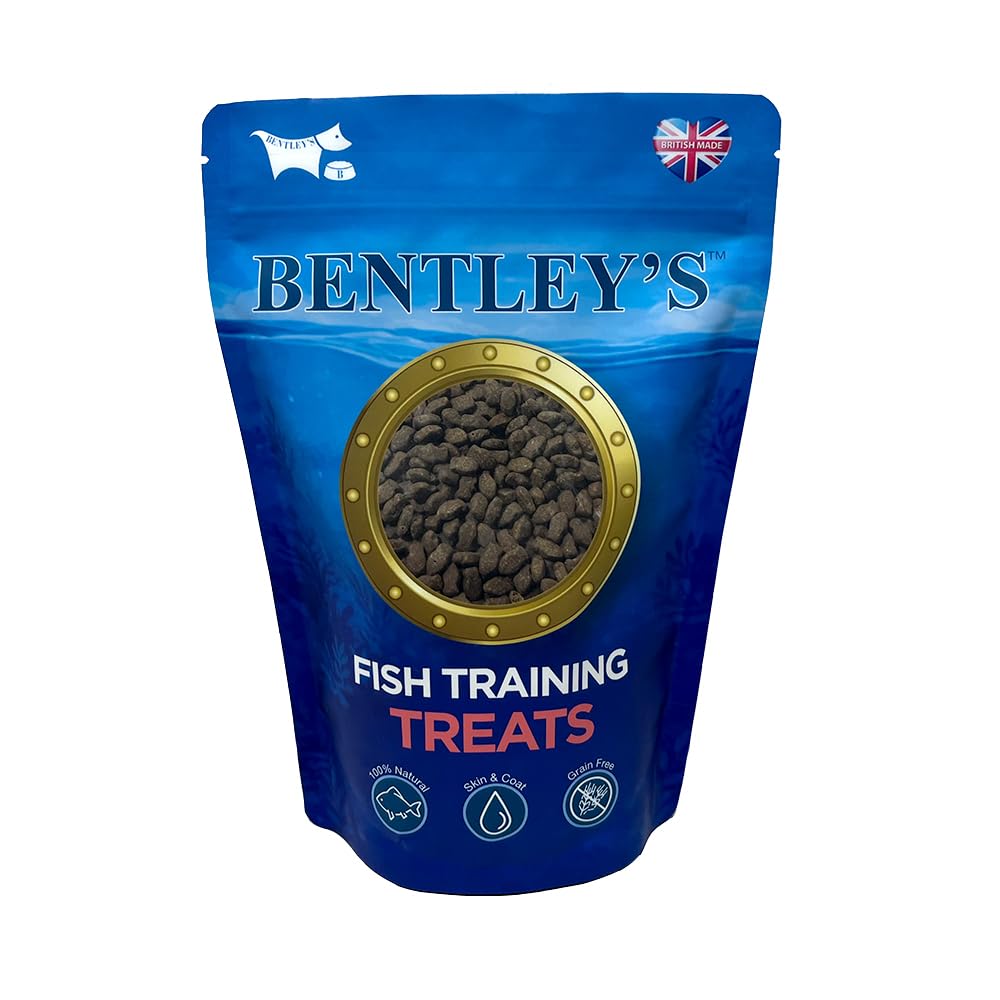 BENTLEY'S Fish Training Treats for Dogs 250gm - High Salmon Content - 100% Natural Grain Free Dog Treats