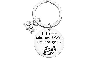 Book Lovers Gift Set: Reading Book Club Keychain If I Can't Take...