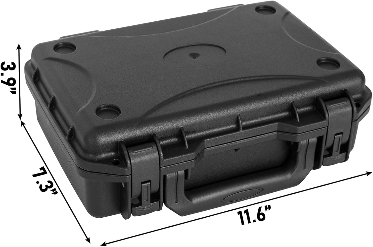 Hard Carrying Case,Shockproof Storage Box with Customizable Foam,11inch Portable Protective Tool Box for Microphone,Recorder,Electronics,Tools,Cameras,Equipment and More,11.6"x7.3"x3.9" - Image 3