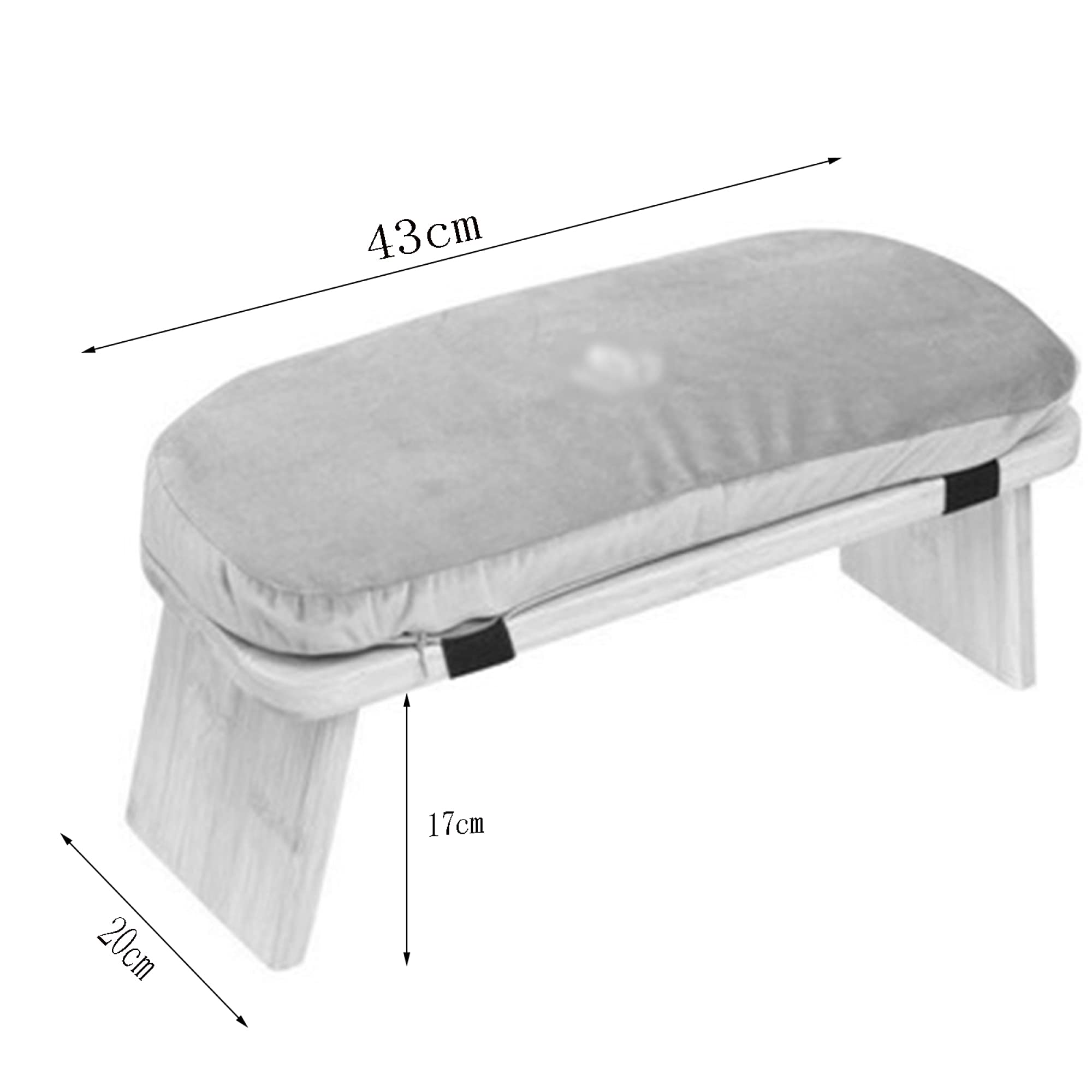 Banc de prière à genoux avec étagère – Tabouret de méditation durable