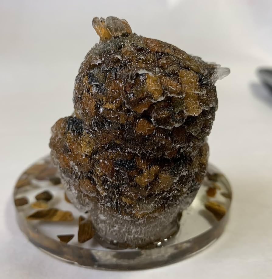 Amazon.co.jp: 【Monshop】天然石 黒曜石 タイガーアイ 梟の