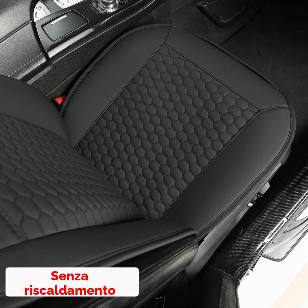 Black Panther universale auto PU pelle coprisedili anteriori Nero