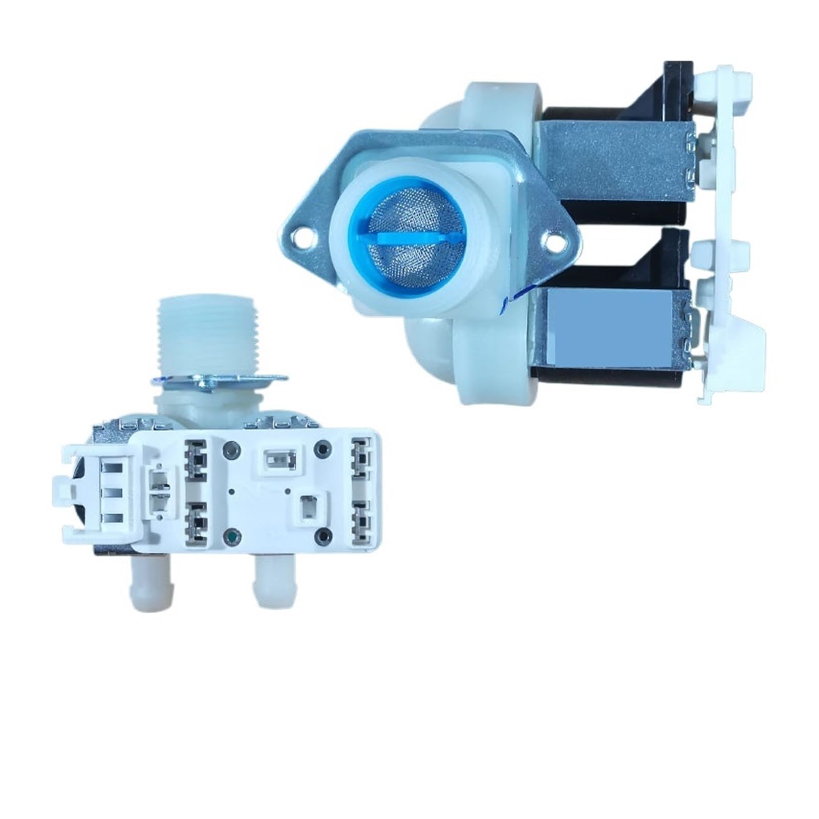 Aixilan One Color Replacement Solenoid Valve,Fps90g1 Water Inlet Solenoid Valve Fits 0024000126Bc,Washing Machine Double Head Water Inlet Valve