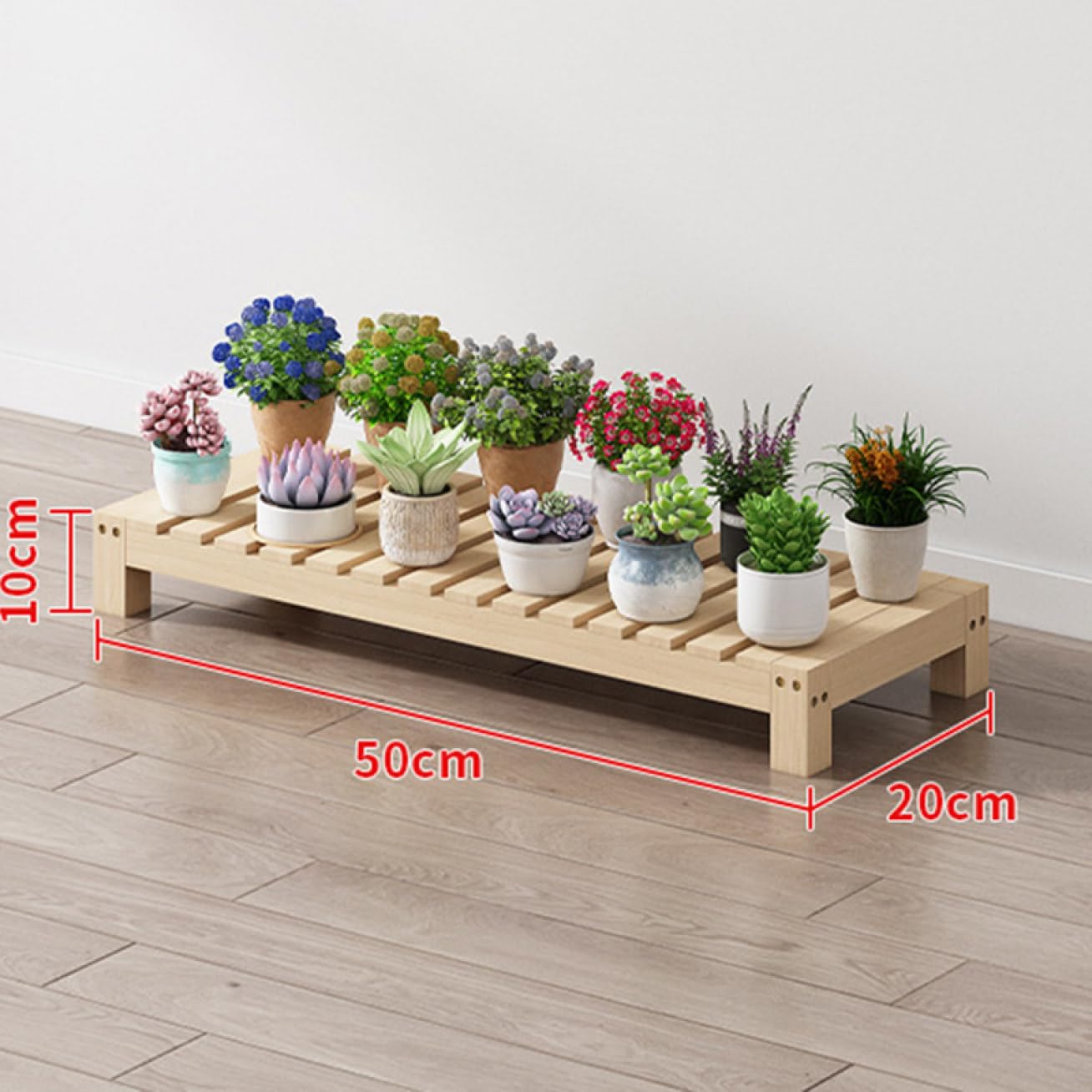 Amazon.co.jp: MJKQ9 花台 植木鉢 棚 屋外 木製 50*20cm 庭 ベランダ