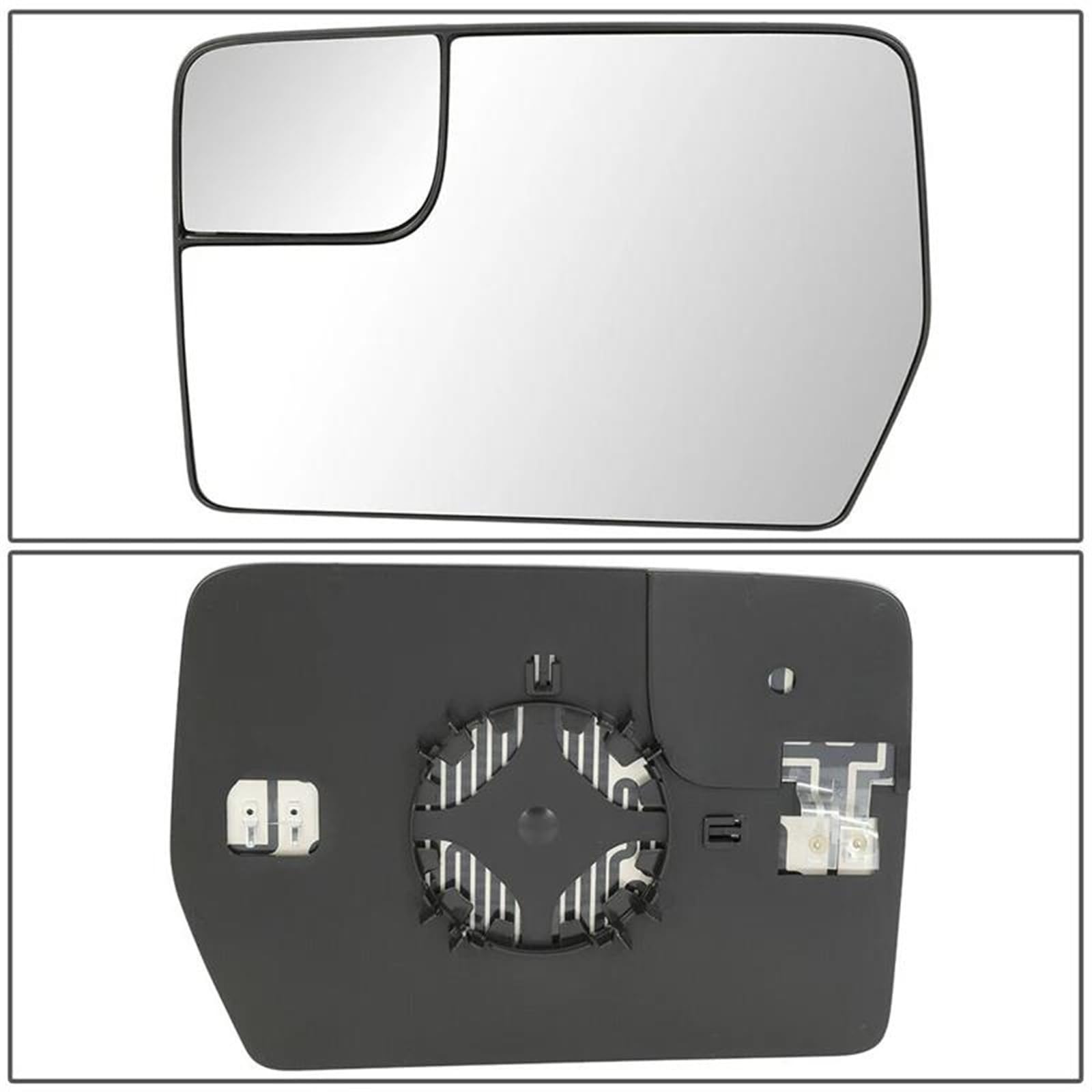 Piastra Vetro Specchio Per FORD Per F150 2011-2014 BL3Z17K707E BL3Z17K707A Sinistra Destra Lato Riscaldato Specchio Retrovisore Vetro Di Ricambio Bianco Specchio Vetro Retromarcia (Color : Front Left