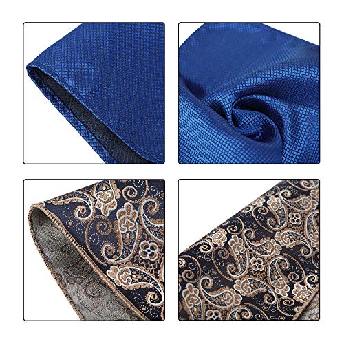 Image of SATINIOR Men Pocket Square Handkerchief Soft Colored Hankies for Party Wedding Thanksgiving Day Christmas 8.3''x 8.3''