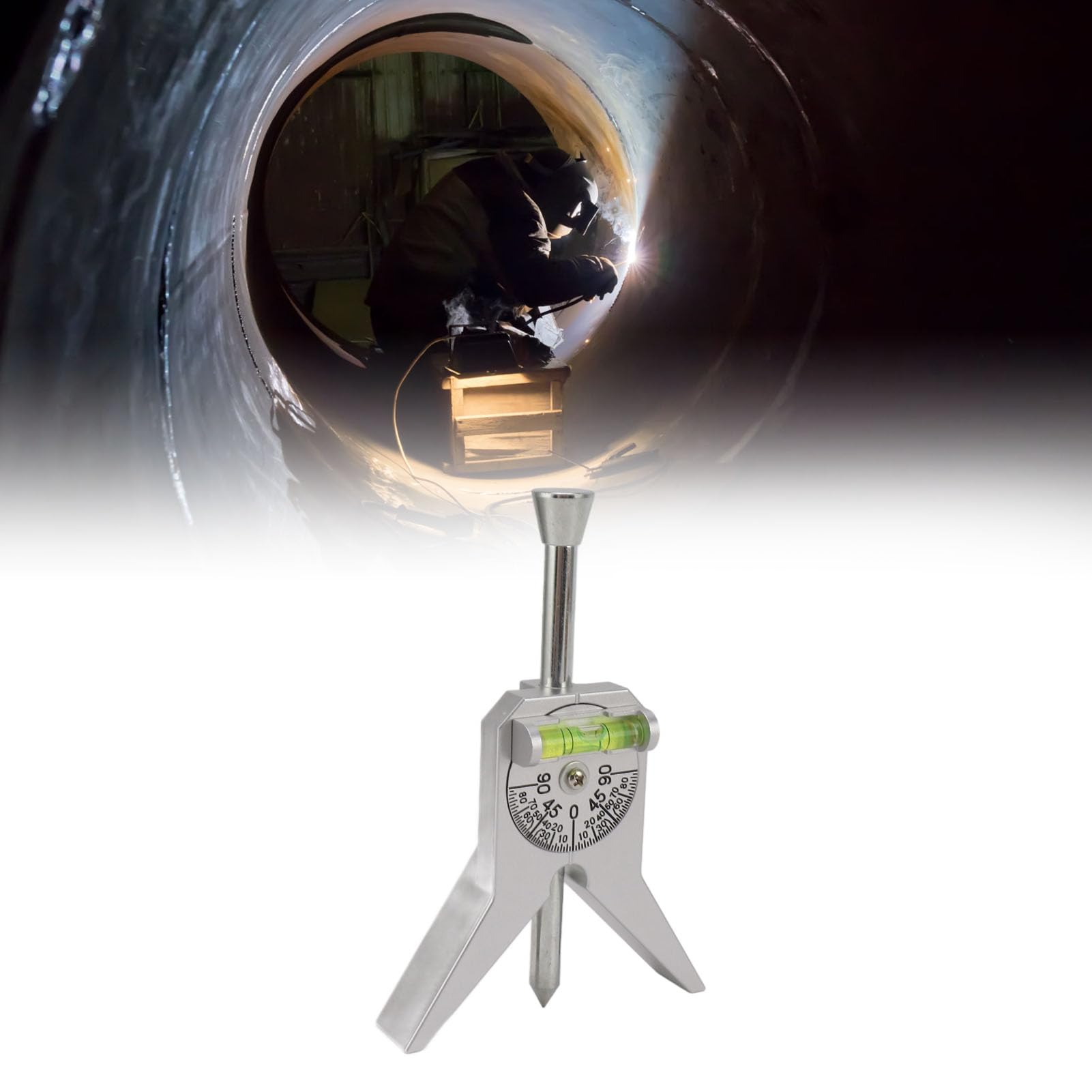 Outil de centrage de tuyau, outil de centrage de marqueur de tuyau, outil de centrage pour mesurer le diamètre de tuyau supérieur à 0,5 et plus, outils de monteur de tuyaux