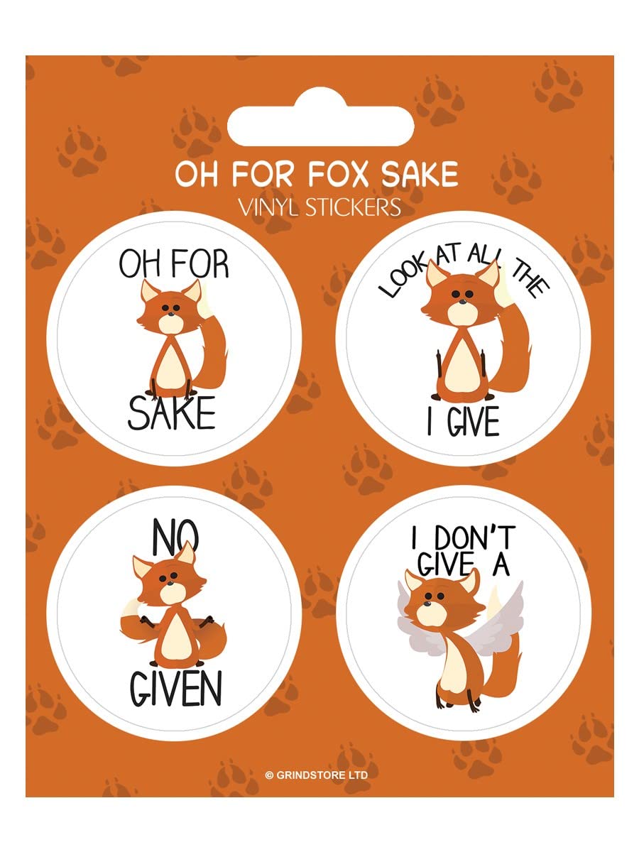 Grindstore Oh For Fox Sake Vinyl Sticker Set Sticker Pack