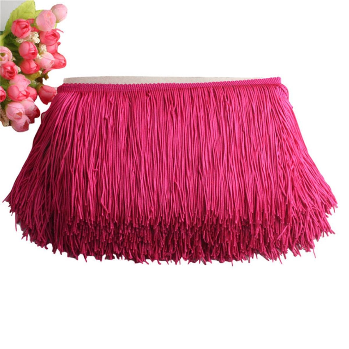 Nastro In Pizzo Con Pompon – Larghezza 2,5 Cm, Colore Fucsia, Per Abiti, Costumi E Progetti Fai-da-te