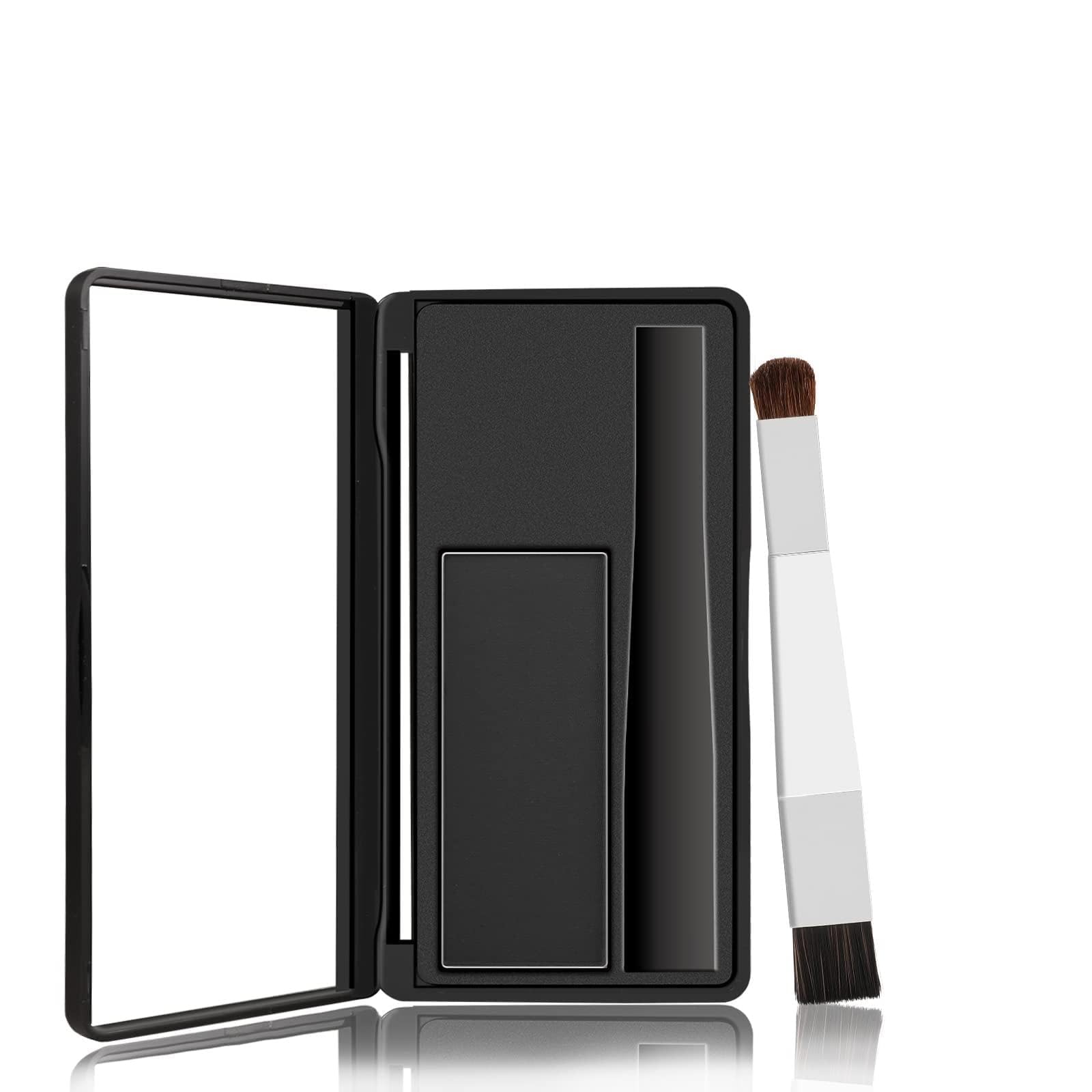 Boobeen Ensemble de poudre d'ombre à cheveux multi-usages, poudre de retouche de racine, palette de correcteur temporaire avec pinceau de maquillage, couvre instantanément la couleur des cheveux