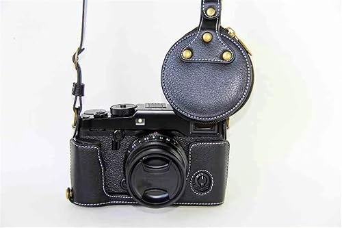 Miniatura 6 de Funda de piel auténtica para cámara Fuji X-Pro2X-Pro3 con lente XF35mm, versión de apertura inferior + correa para el cuello + bolsa de