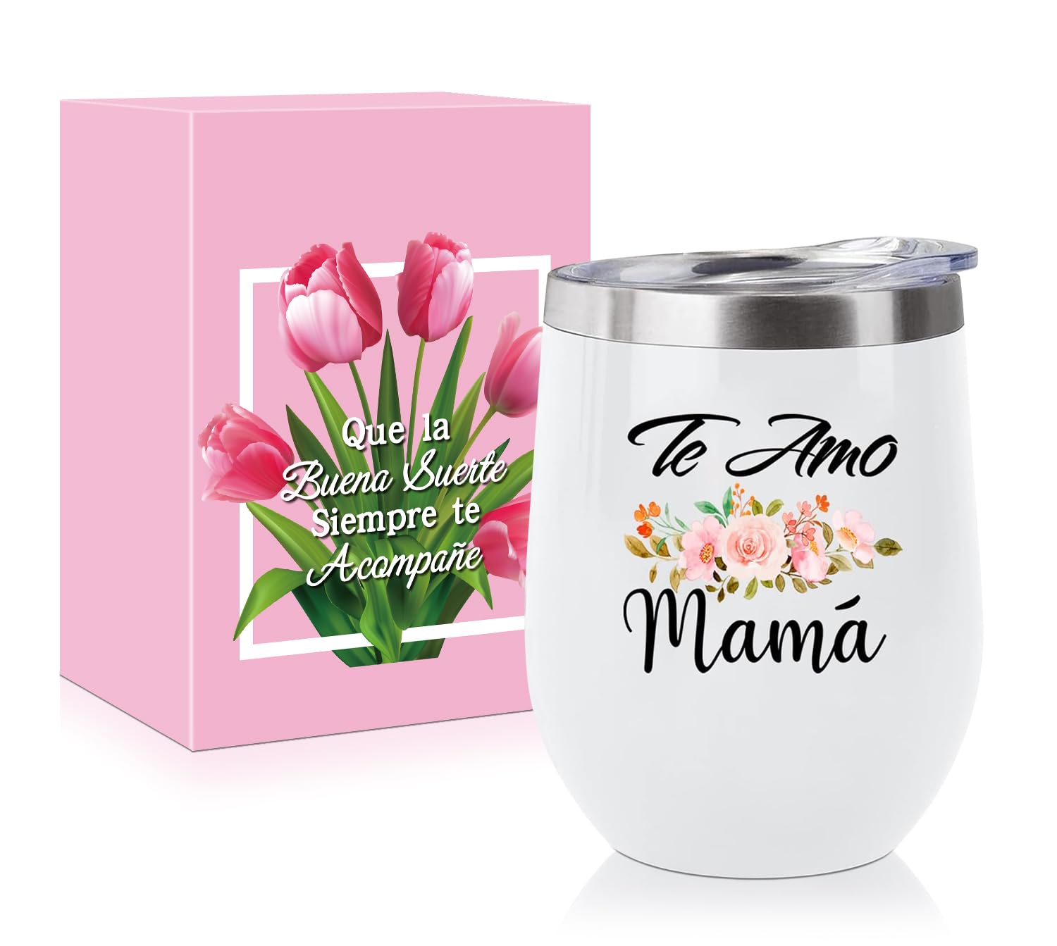 Regalos de Cumpleaños para Mamá Vasos Termicos Frio y Caliente de Acero Inoxidable, Originales Termos para Cafe Whisky 12 Oz, Dia de las Madres Regalos para Mama