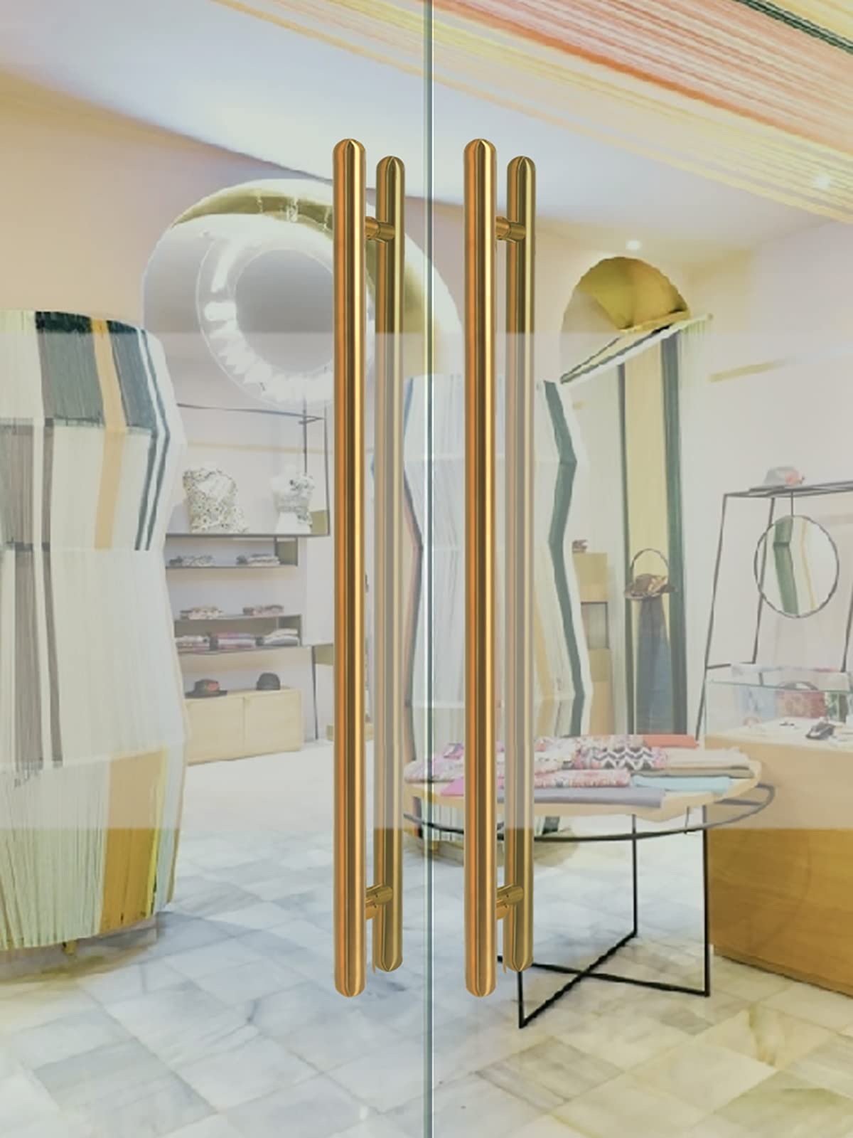 Poignées de porte douche sans cadre et porte coulissante grange
