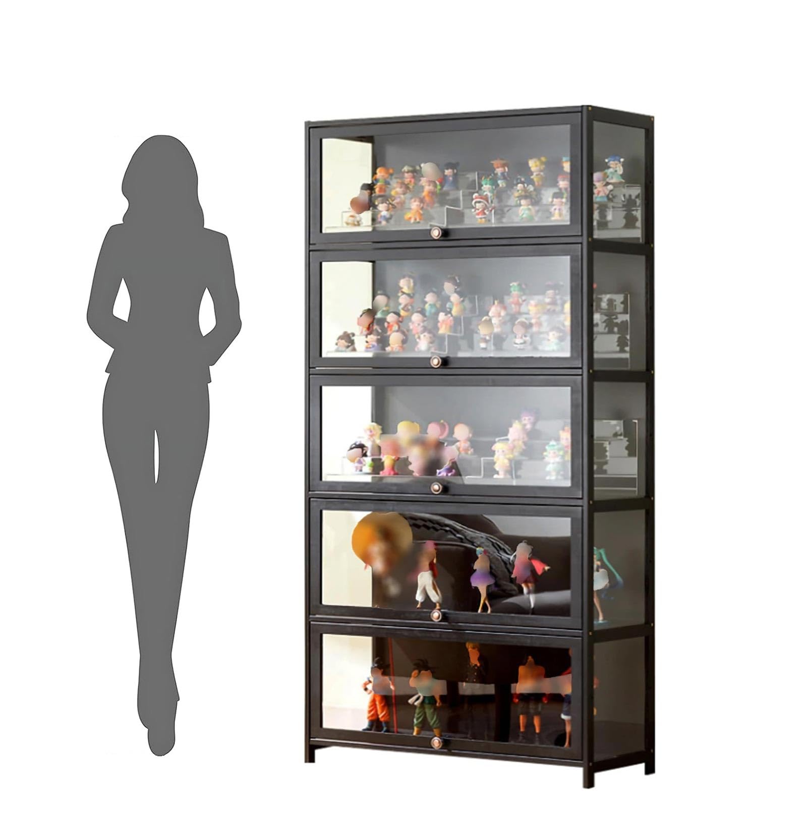 Amazon.co.jp: コレクションラックYwanwj 5層 防水 木製ショー