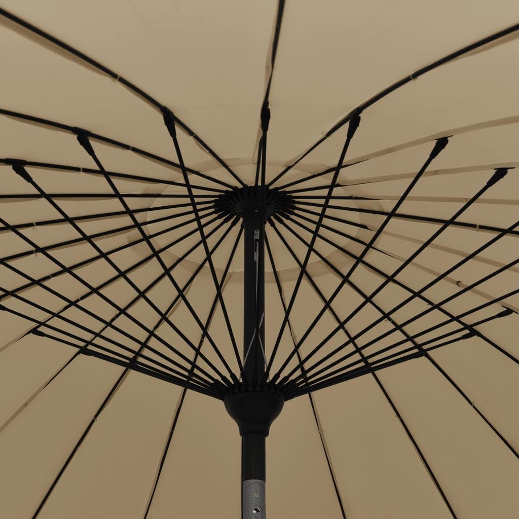 Parasol ogrodowy parasol przeciwsłoneczny do roślin, z aluminiowym masztem, 270 cm, zielony