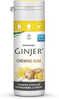 Ginjer Ingwer Kaugummi Zitrone, vegan, zuckerfrei