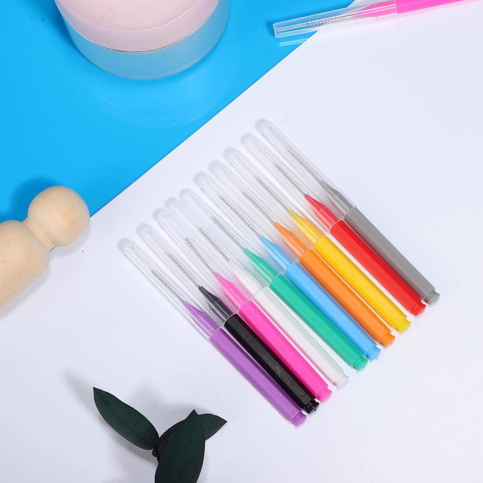 VALICLUD 500stücke Interdentalbürsten Für Zahnzwischenräume Ergonomische Zahnreinigung Für Brackets Für Effiziente Mundhygiene Geeignet Für Altersgruppen Farben