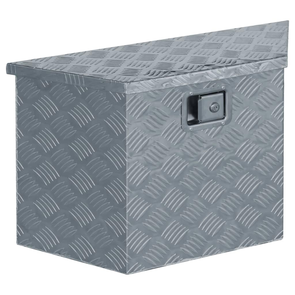 vidaXL Aluminium Box 70x24x42 cm Trapezoid Silver — image 1