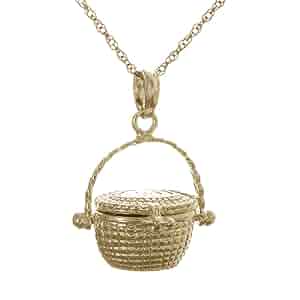 花梨 1-3/4\" フラットペンダント キット ナンタケットバスケット カリン Amazon.co.jp: 14 K黄色ゴールド3 - Dナンタケットバスケット