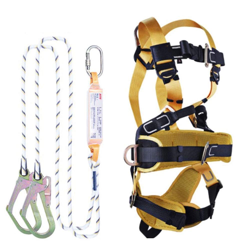 SwaYve Kits de Arnés de Seguridad, Arnés de Detención de Caídas de Cuerpo Completo Arnés de Construcción Herramienta para Techos Industriales Equipo de Protección Personal
