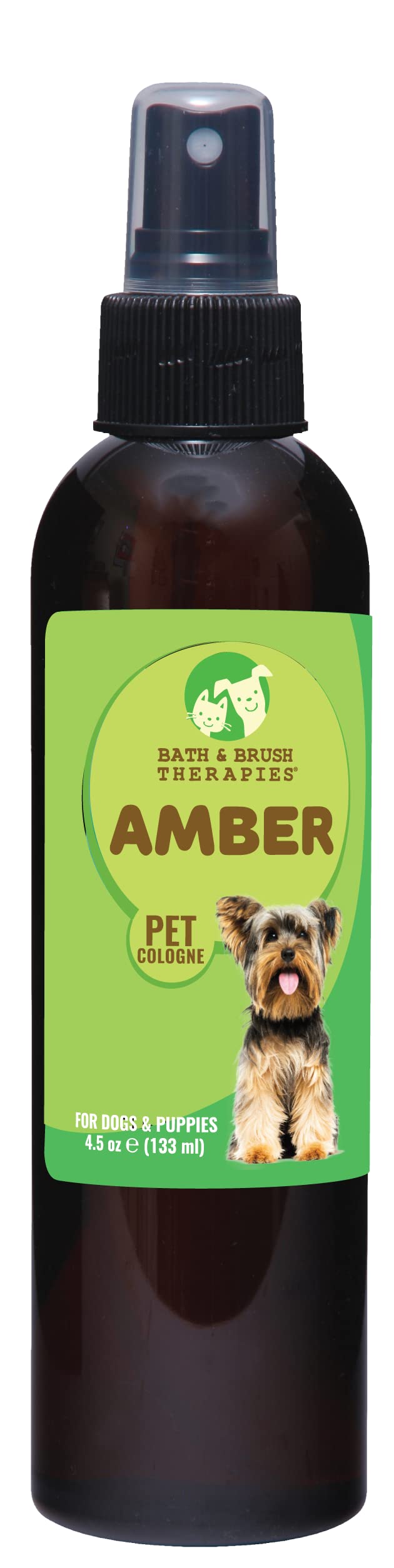 Showseason Bath & Brush Therapies® Amber Pet Cologne 4.5 oz. For Dogs | Long-Lasting Odor Eliminator | Cruelty-Free | Paraben-Free | Biodegradable and