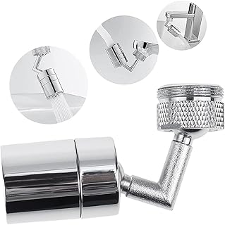 RtottiM 720 Degree Swivel Sink Faucet Aerator Big Angle Large Flow Aerator Rotatable Filter Nozzle Dual Water Flow Modes External Thread Sink Aerator for Kitchen Bathroom