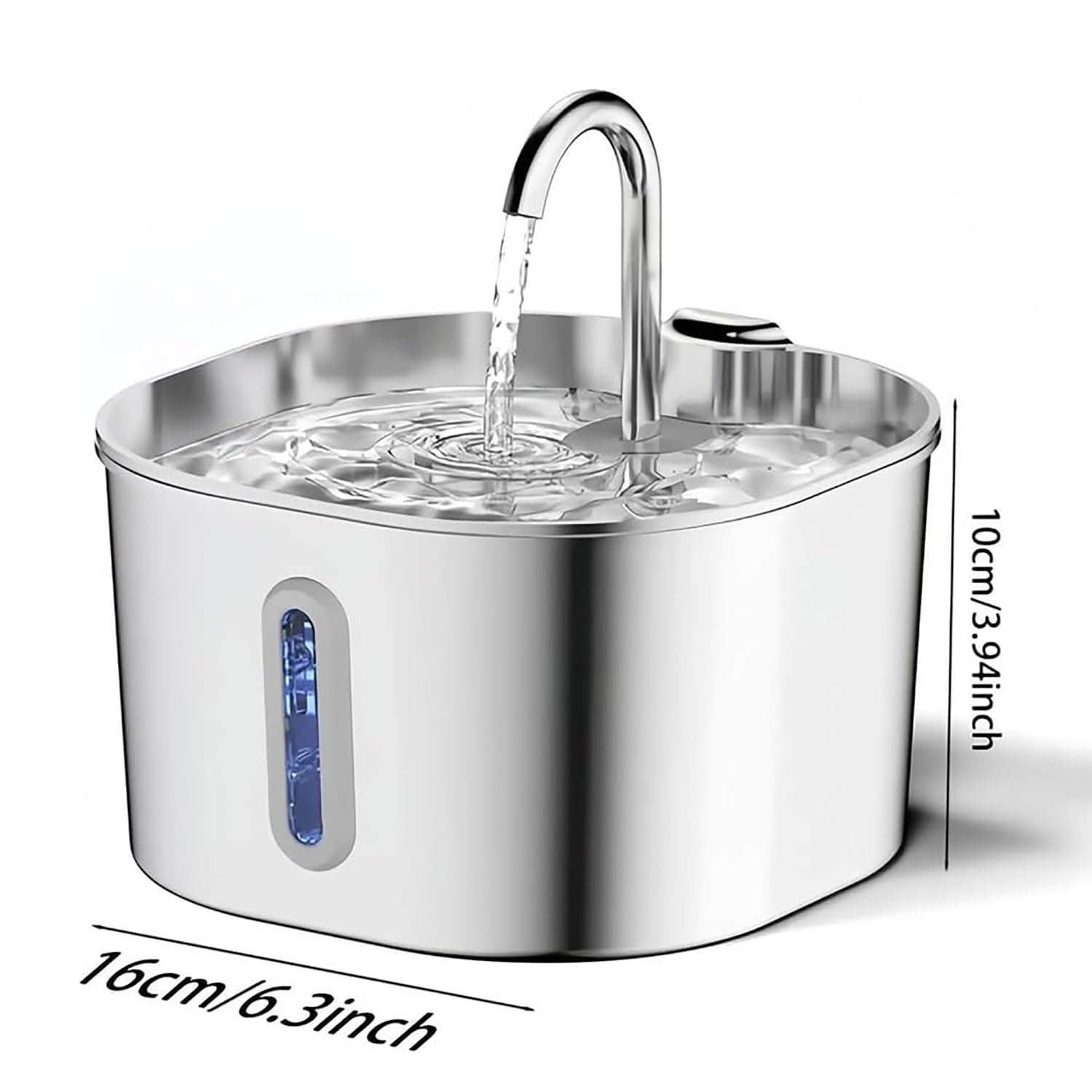 Selene - Fuente de agua para perros, filtros de agua Selene, fuente de agua visible de 2.2 L con sistema de triple filtración, bomba sumergible ultra silenciosa, viene con kits de filtros de repuesto