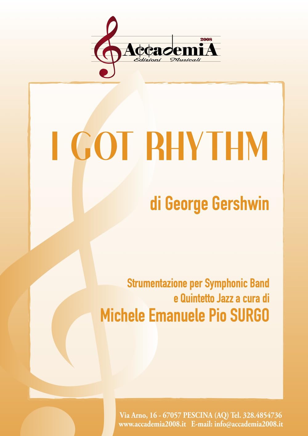 I got rhythm. Strumentazione per symphonic band e quintetto jazz. Partitura