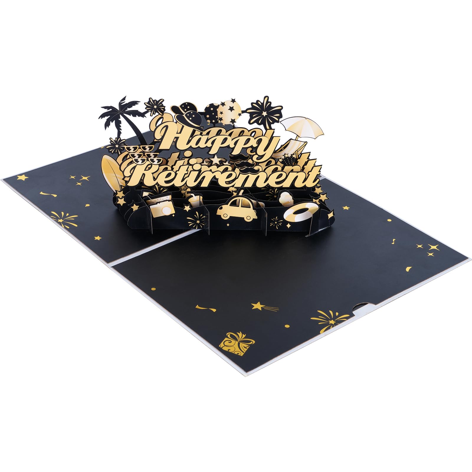 Boeyamto 3D Pop Up Happy Retirement Card, Retirement Gift for Woman and Man, Perfect Retirement Gifts for Colleagues with Envelope, Gretting Card.