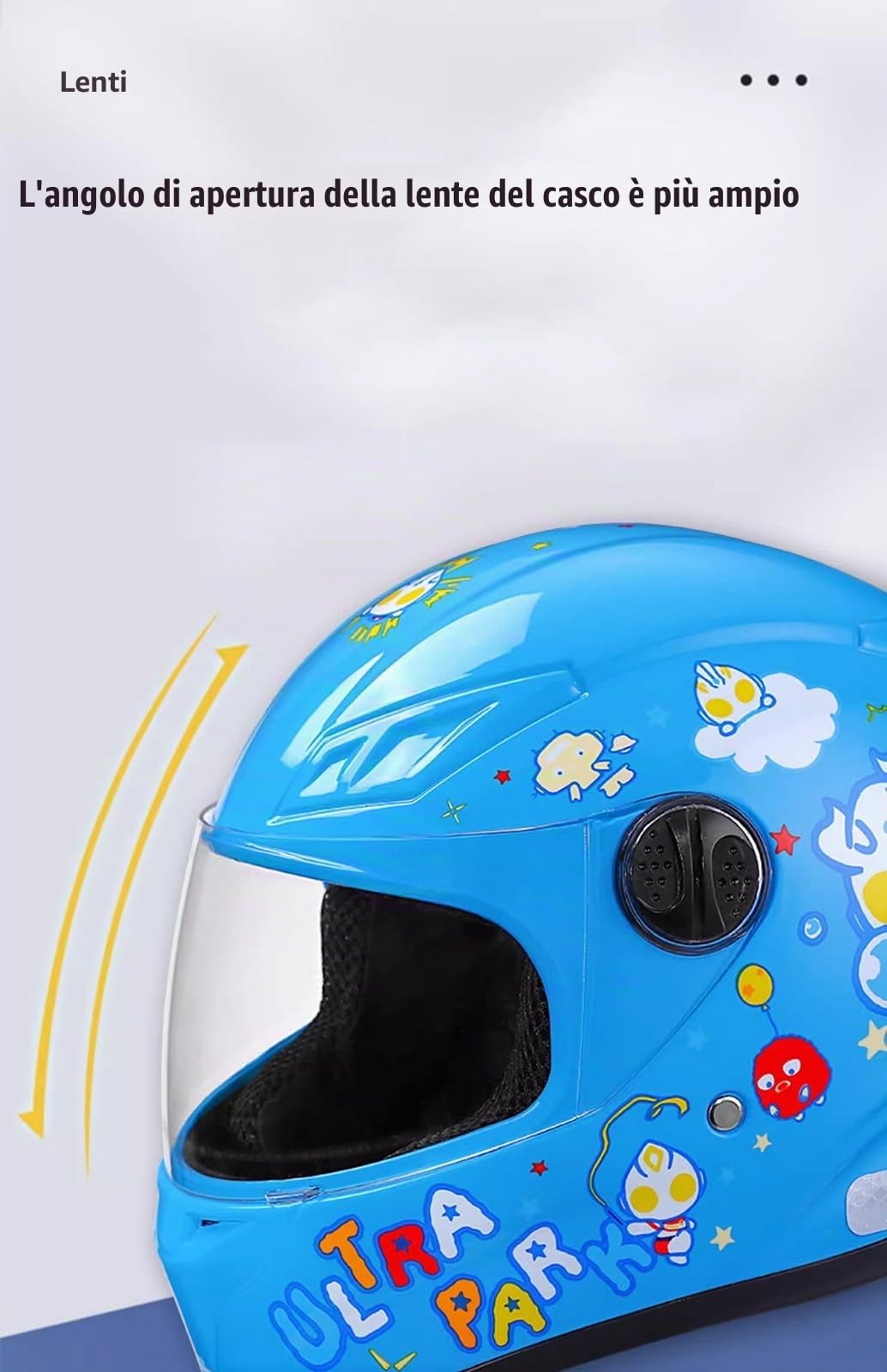 Casco Integrale per Bambini, Casco per Scooter Elettrico, ATV, Omologato ECE con Visiera Parasole per Bambini E Bambine dai 3 Ai 10 Anni C,48-54cm