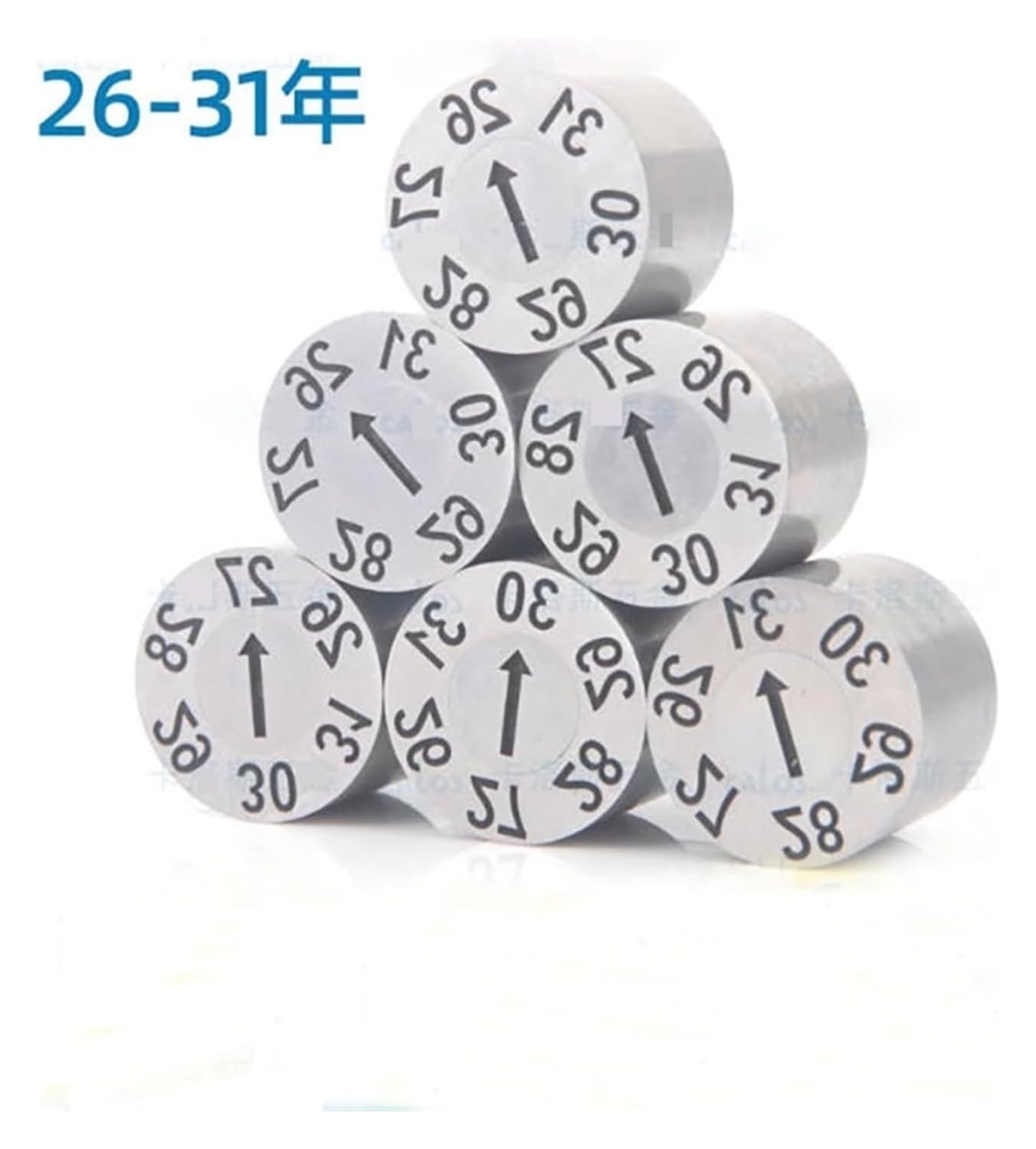 einstellbarer doppelter Datumscode, Verstellbarer Kalenderstempel, industrielle Datumsstempeleinsätze aus Kunststoff, verschiedene Größen, 2/10er-Pack(Days Stamp,2 pcs 20x16mm)