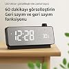Plentiful Aynalı Led Ekranlı Saat,Elektronik Masaüstü Çalar Saat, Çift Dijital Çalar Saat, Başucu Ofisi Için Geri Sayımlı Kompakt Sıcaklık Göstergesi