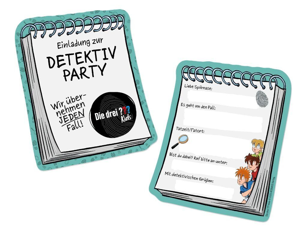 78-teiliges Party-Set - Drei Fragezeichen ??? Kids - Detektive - für 8 Kinder