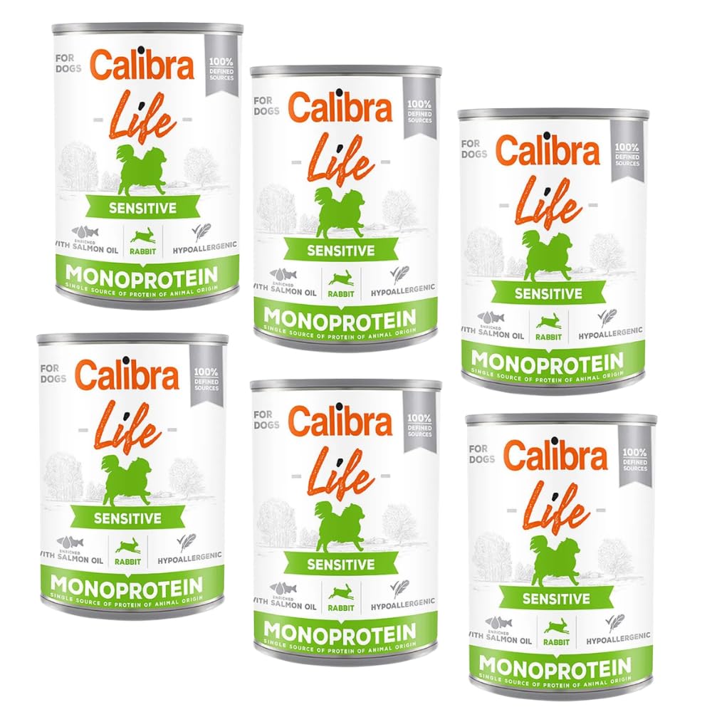 CALIBRA Dog Life Lata Sensitive Conejo 6X 400GR