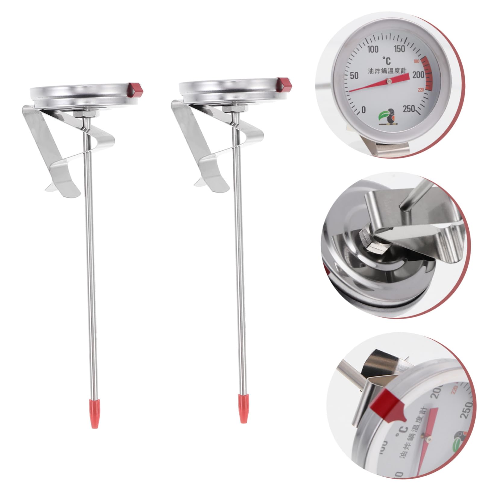 Zerodeko 4piezas De Cocina De Acero Inoxidable Medición De Temperatura De y De De Sonda De Alta Precisión Para Uso Cocina y Asados
