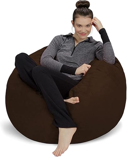 Sofa Sack Puf – Felpa, ultrasuave, de espuma viscoelástica, con funda de microgamuza, muebles rellenos de espuma y accesorios rellenos de espuma