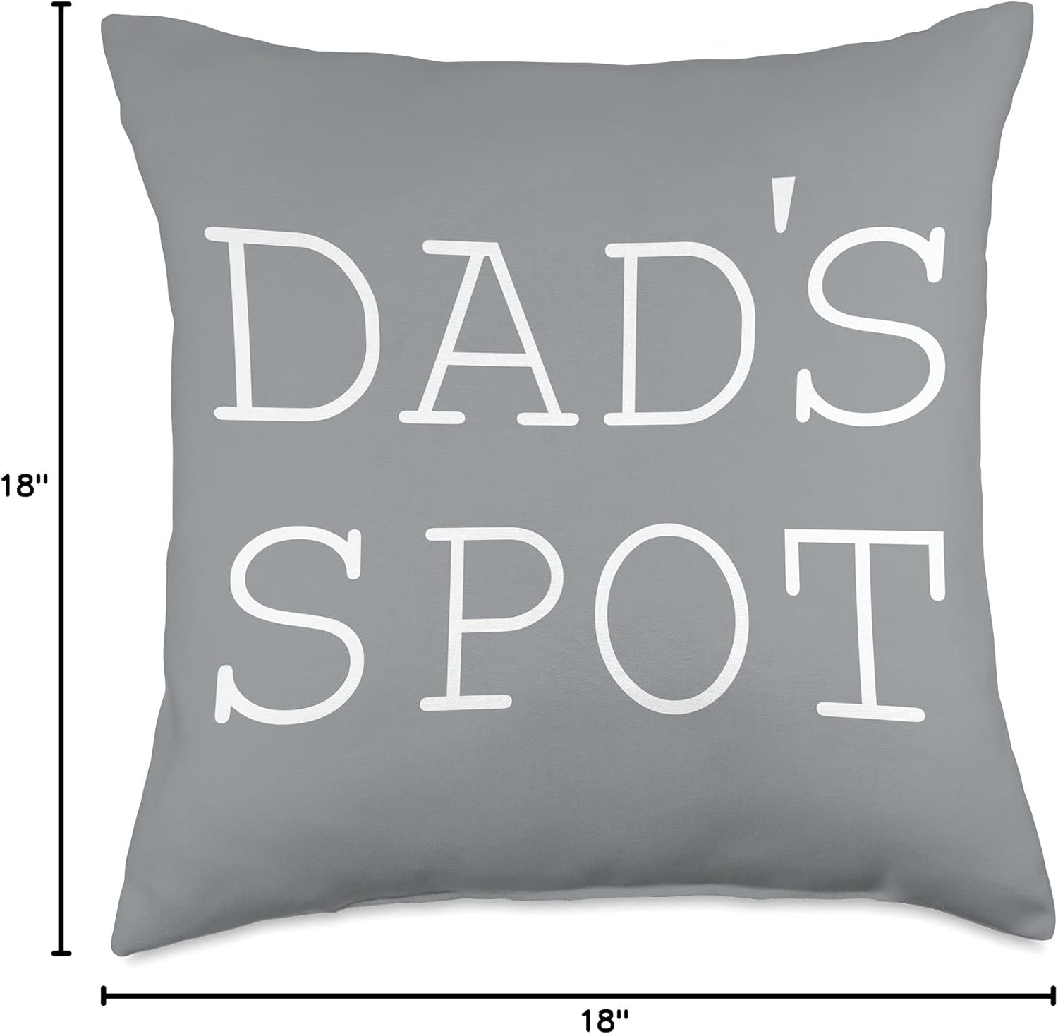Gray Dads Spot Funny Father's Day Design Throw Pillow