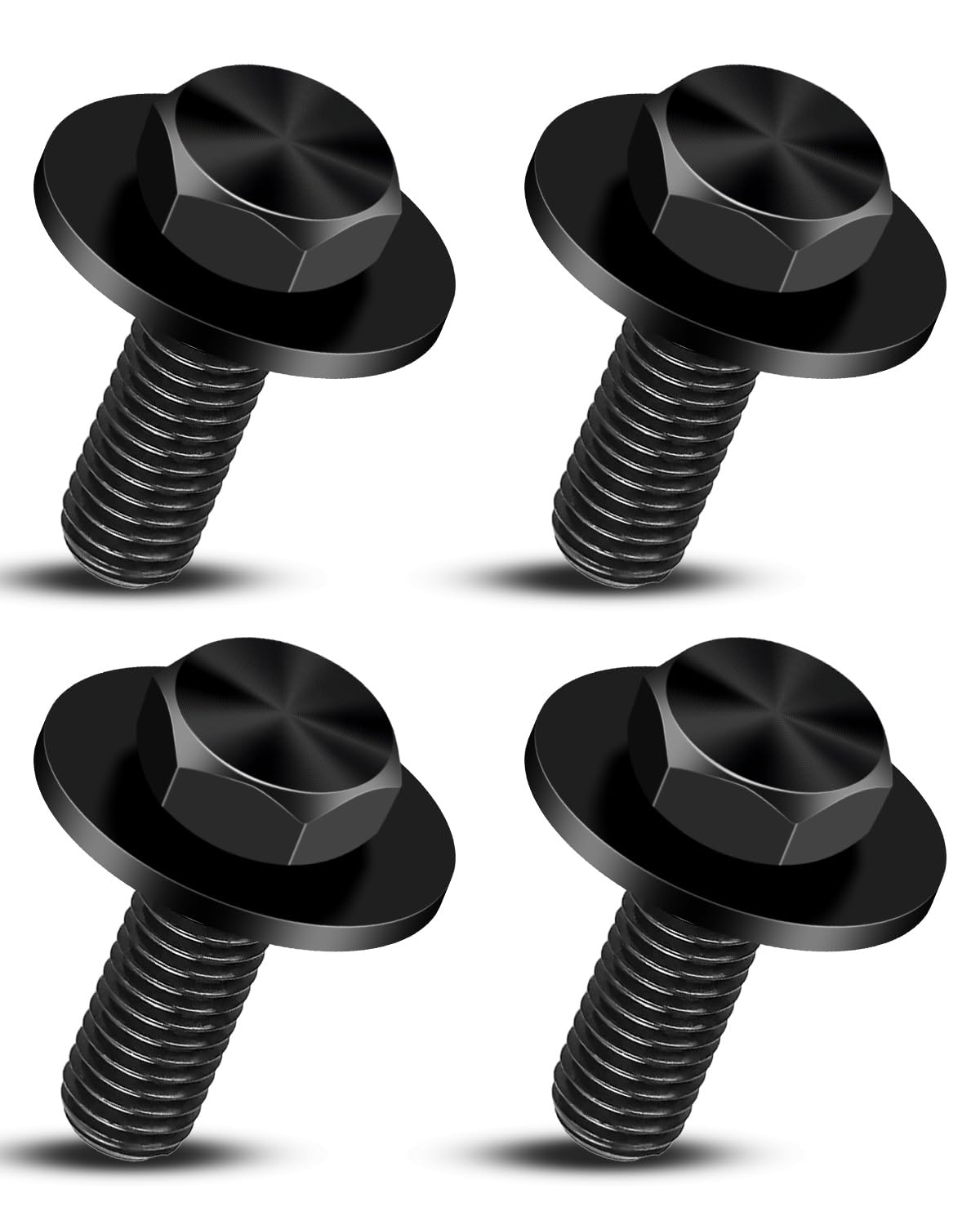 4 Pcs 12mm Top Front Skid Plate Bolts with Gasket Fit for Toyota Tacoma 4Runner FJ Land Cruiser Tundra Sequoia 1995-2023