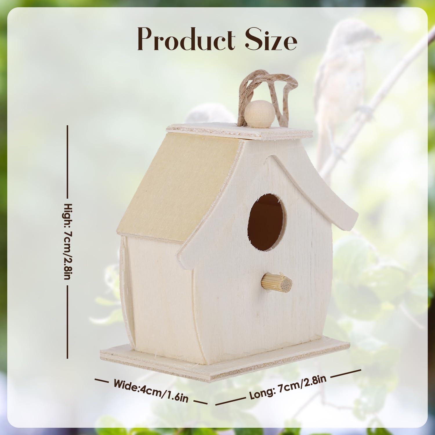 DIY Houten Vogelhuisjes Set - 4 Hartvormige, Onafgewerkte Exemplaren - Om Te Schilderen En Te Decoreren - Voor Tuin En Interieur - Leuk Voor Jong En Oud