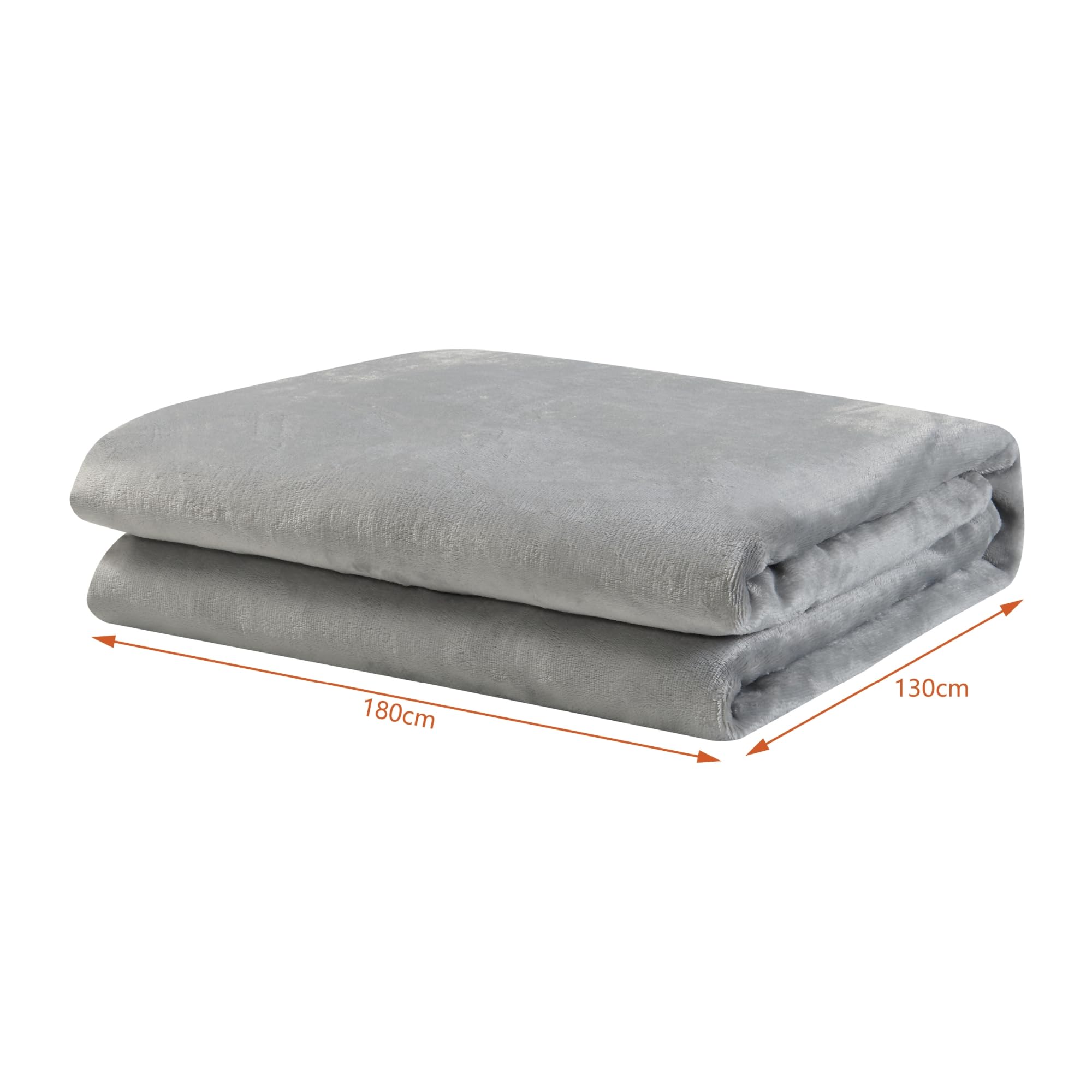 [en.casa] Coperta Riscaldante Termocoperta Elettrica Coperta Termica 180 x 130 cm Temperatura Regolabile Protezione Surriscaldamento - Grigio Chiaro
