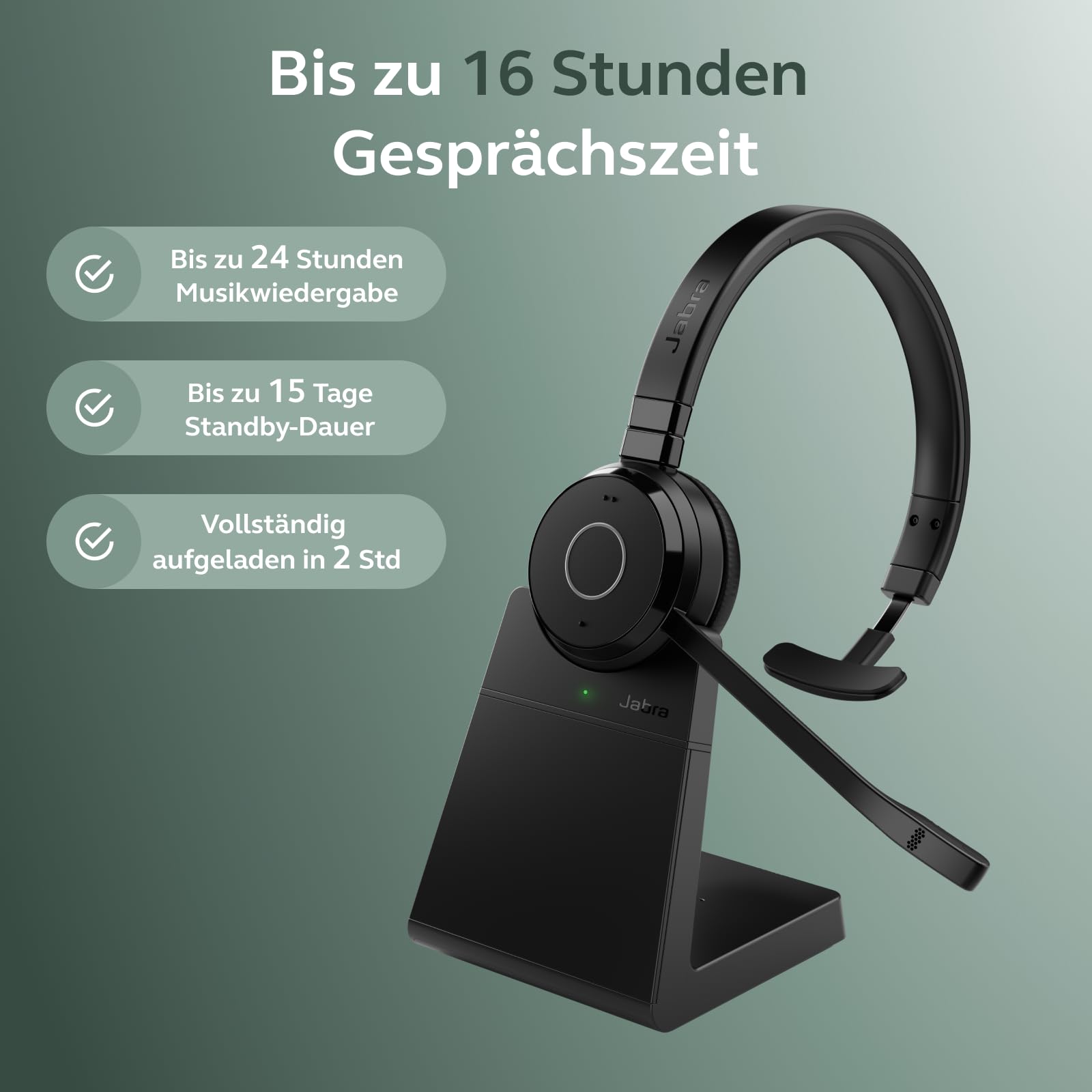 Jabra Evolve 65 TE Link MS Mono Stand Wireless Kopfhörer