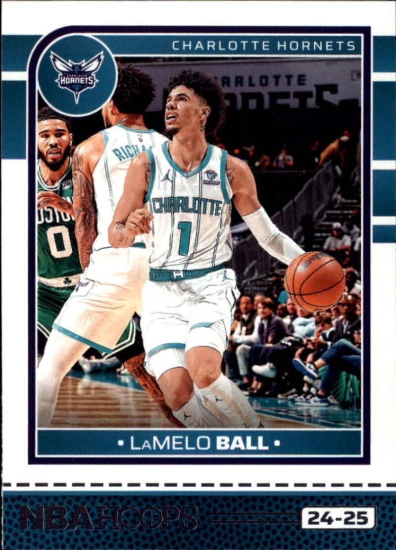 Amazon.com: 2024-25 NBA Hoops #182 LaMelo Ball Charlotte Hornets