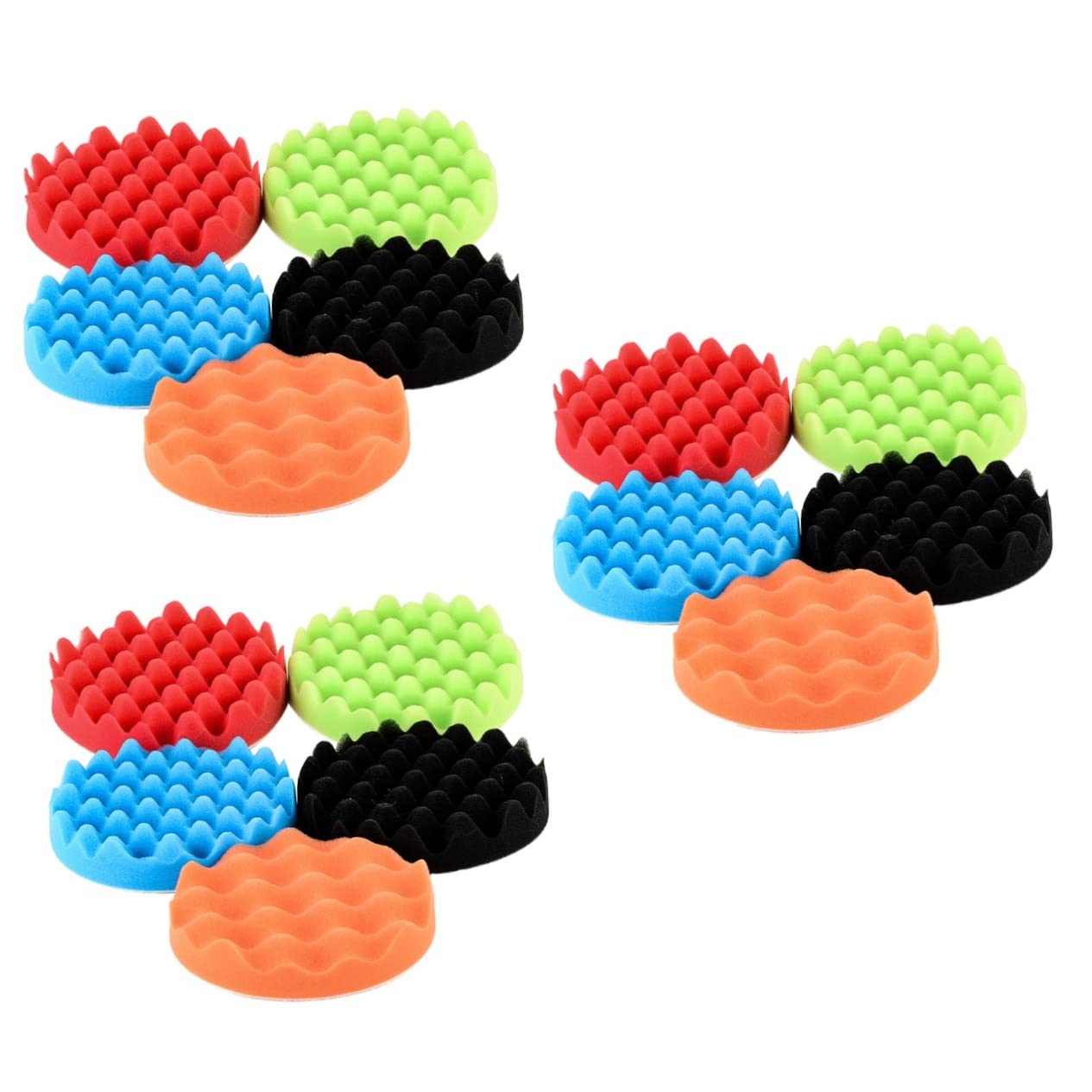 15piezas Kit De Almohadillas De Pulido Para Coche Esponjas De Fieltro Para Abrillantar y Sellar Pintura Automotriz Para Detalle y Acabado De Superficies