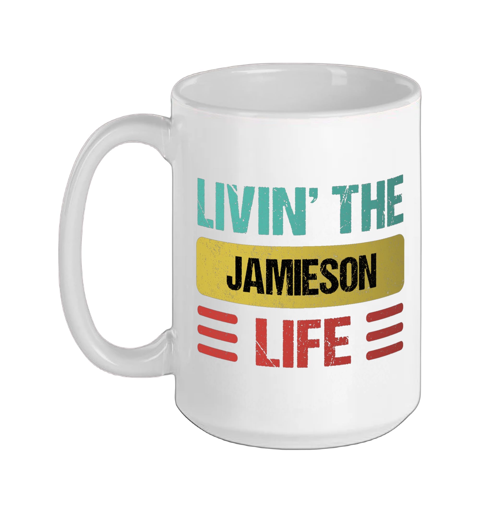 Jamieson Name Ceramic Mug, White, 15oz White 15 Ounces