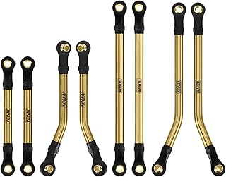 INJORA 8PCS Brass High Clearance Links Set for 1/18 RC Crawler TRX4M High Trail K10 F150