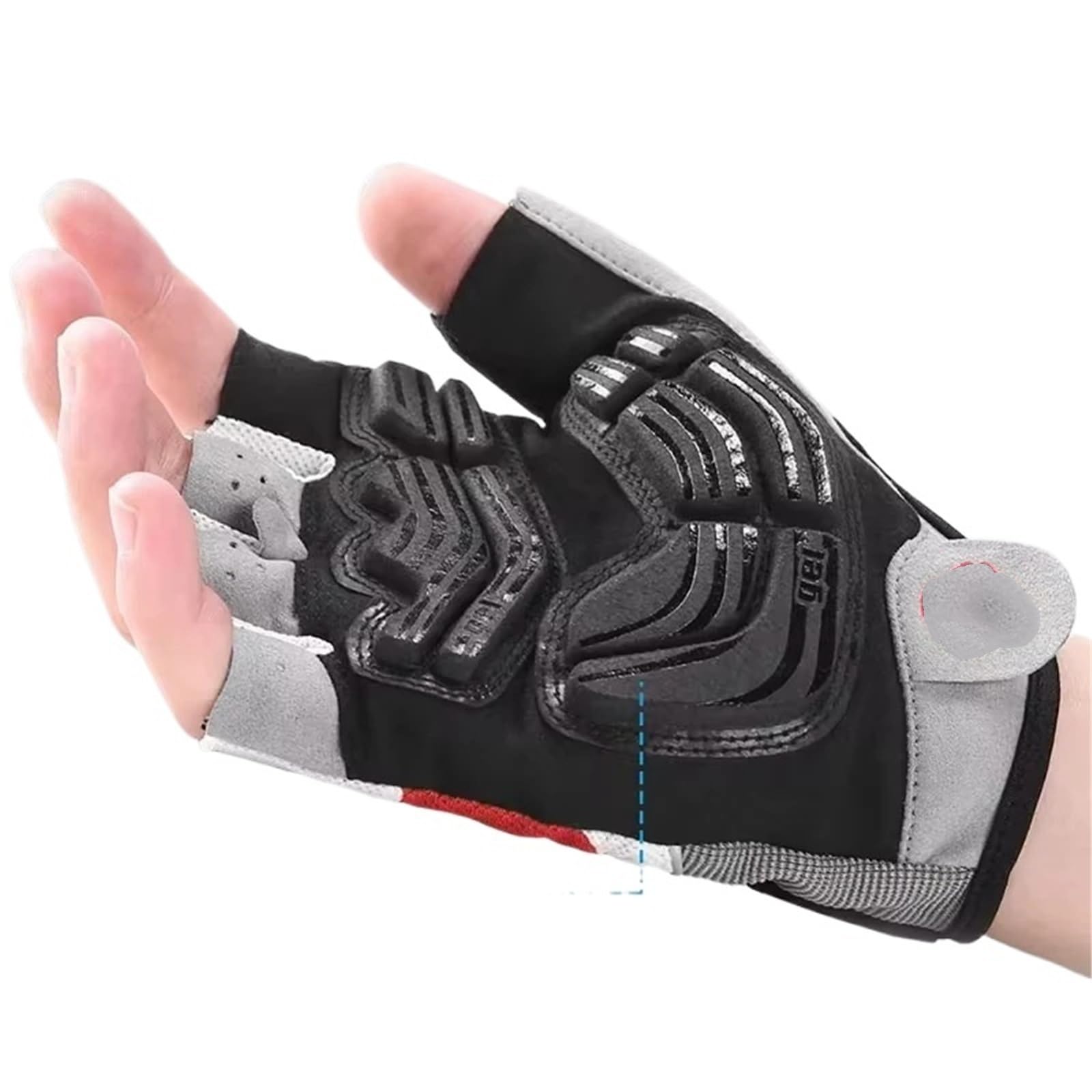 Guanti da ciclismo con cuscinetto in gel antiurto a mezze dita, per uomini e donne, compatibili per sport giganti, estivi e mountain bike e fitness